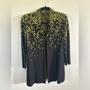 Misook Black and Yellow Knit Jacket XS
